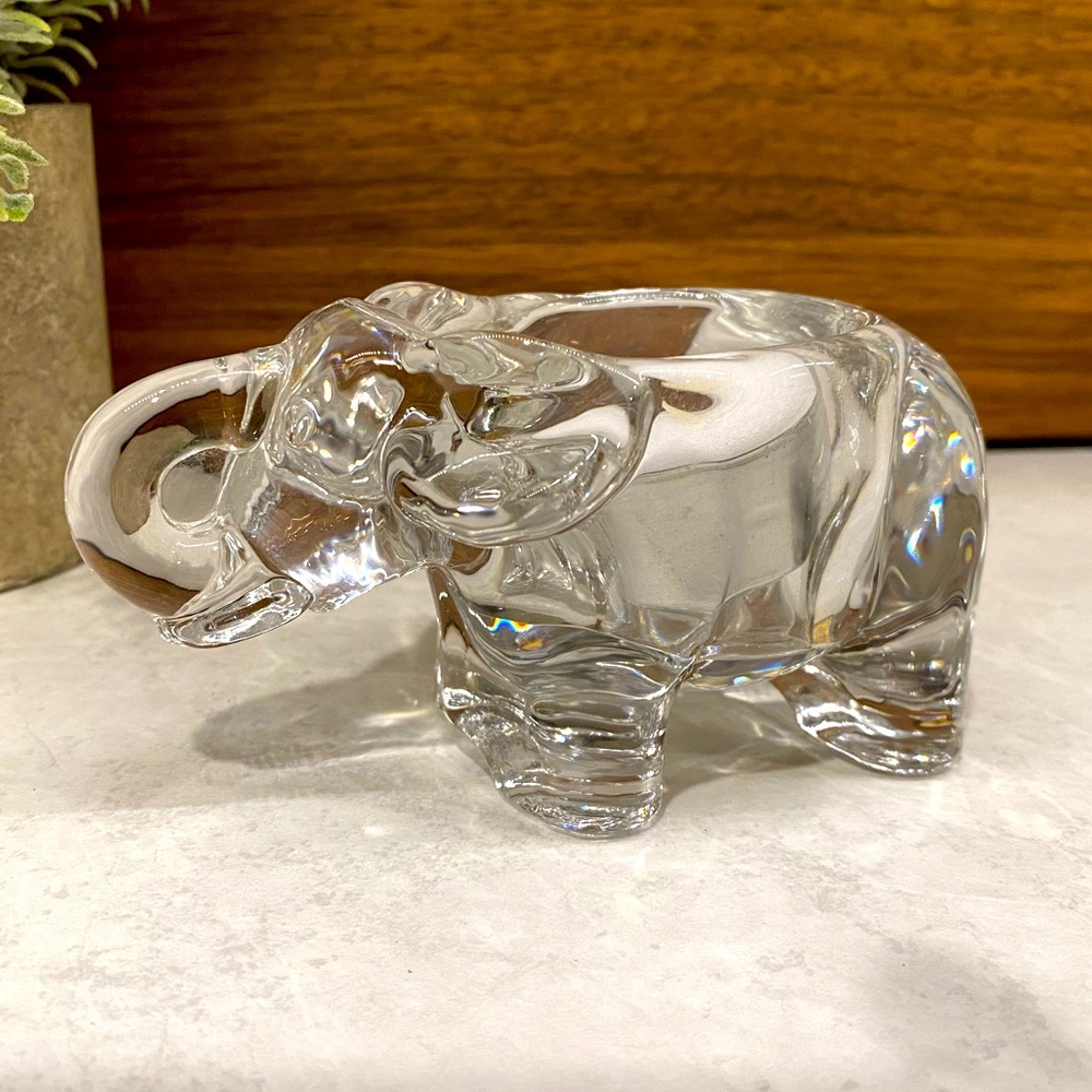 Decorative Glass Elephant Candle Holder